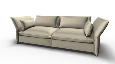 Mariposa 3-Sitzer Sofa Creme Vitra